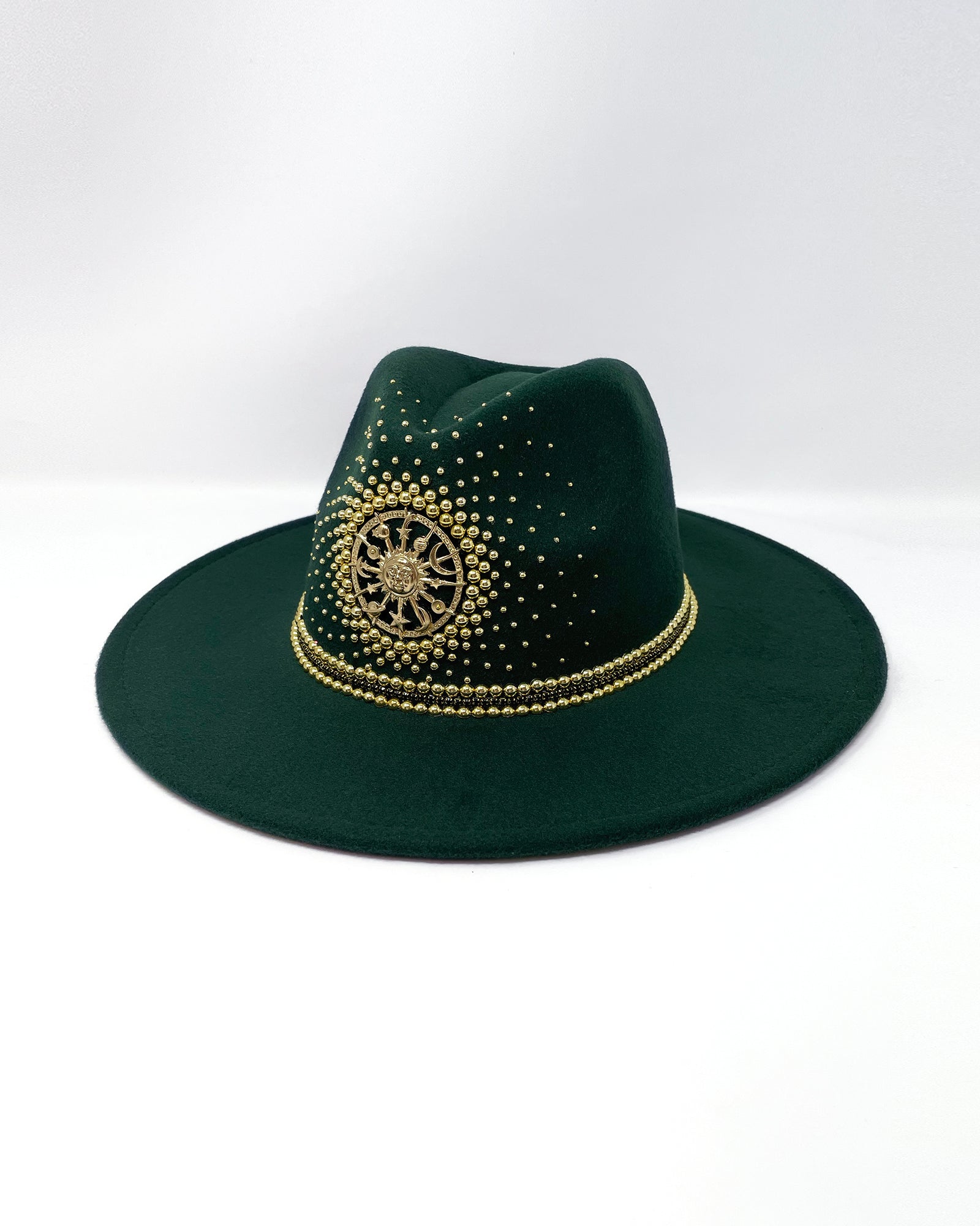 Solstice Forest Green Fedora - Wide Brim – Jukebox Fashion display picture 2