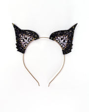 Black & Gold Lynx Cat Ears