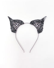 Black & Silver Lynx Cat Ears