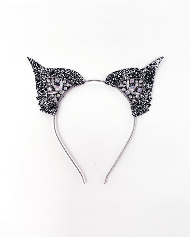 Black & Silver Lynx Cat Ears