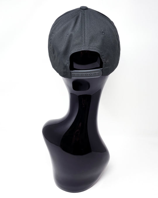 Charcoal grey curved peak cap with a pink glitter mix peak and 3D Jukebox logo emblem centre front, stylish streetwear, eye catching accessory, adjustable, snapback, party hat, festival hat, urban, unique headwear, made in the UK